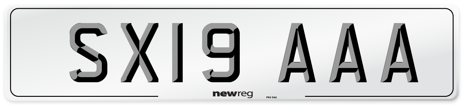 SX19 AAA Number Plate from New Reg
